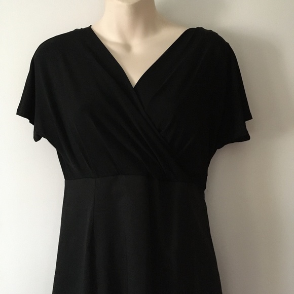 MAX MARA Black Sateen Bottom Jersey Upper Dress 42 - Picture 2 of 6